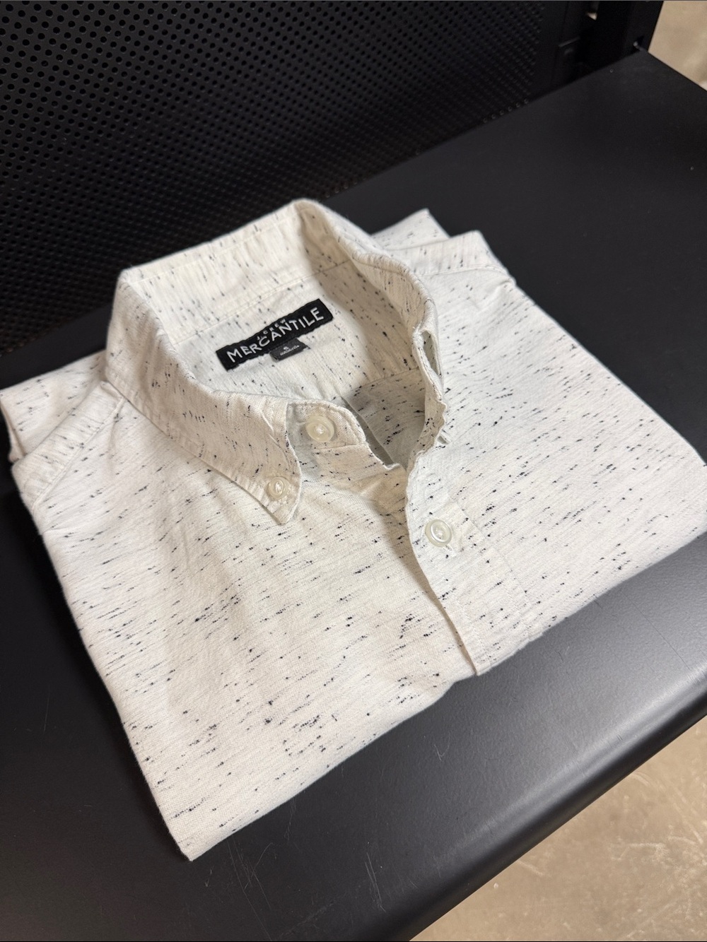 J. Crew Casual Button-Down Shirt - White Speckled